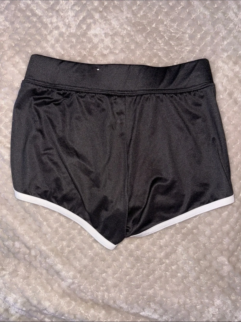 6/7 Justice Black Shorts with White Trim and Drawstring